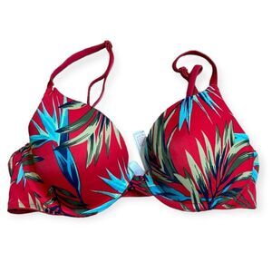 PINK VICTORIA’S SECRET Shirt Women’s Red Tropical Print Wear Everywhere T-Shirt